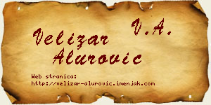 Velizar Alurović vizit kartica